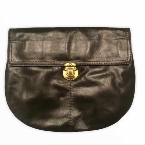 Marc Jacobs fold over leather clutch bag Italy - Picture 1 of 11